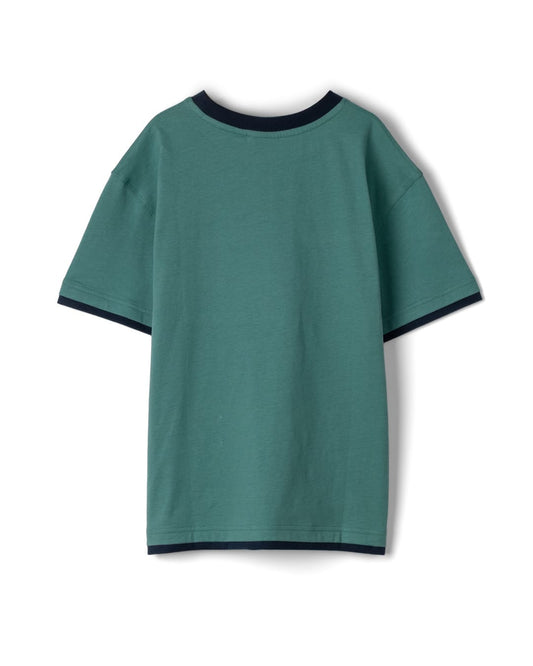 Heritage Badge Kids Oversized Short Sleeve T-Shirt in Green