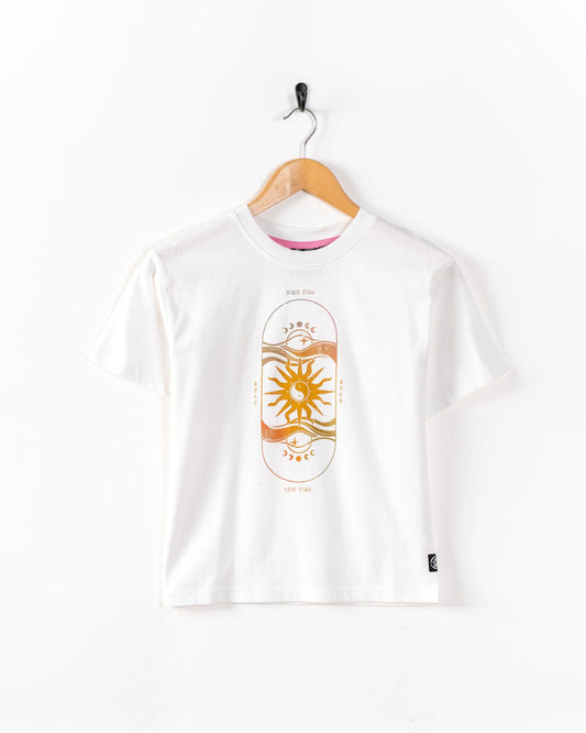 Summer Solstice - Kids Oversized Short Sleeve T-Shirt - White