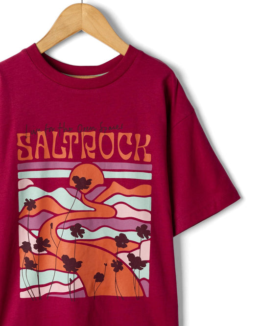 Vista Landscape - Womens Short Sleeve T-Shirt - Pink
