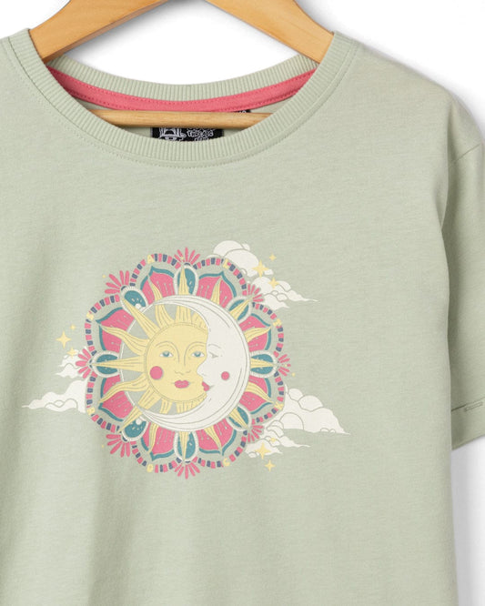 Midnight - Kids Short Sleeve T-Shirt - Light Green
