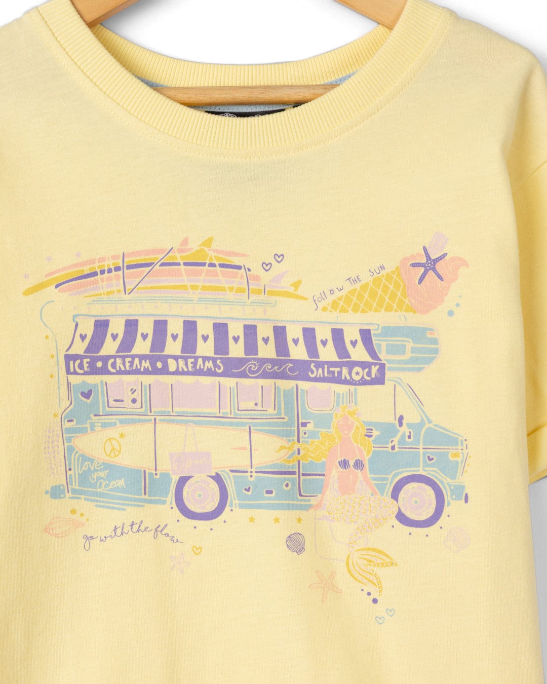 Scoop - Kids Short Sleeve T-Shirt - Light Yellow