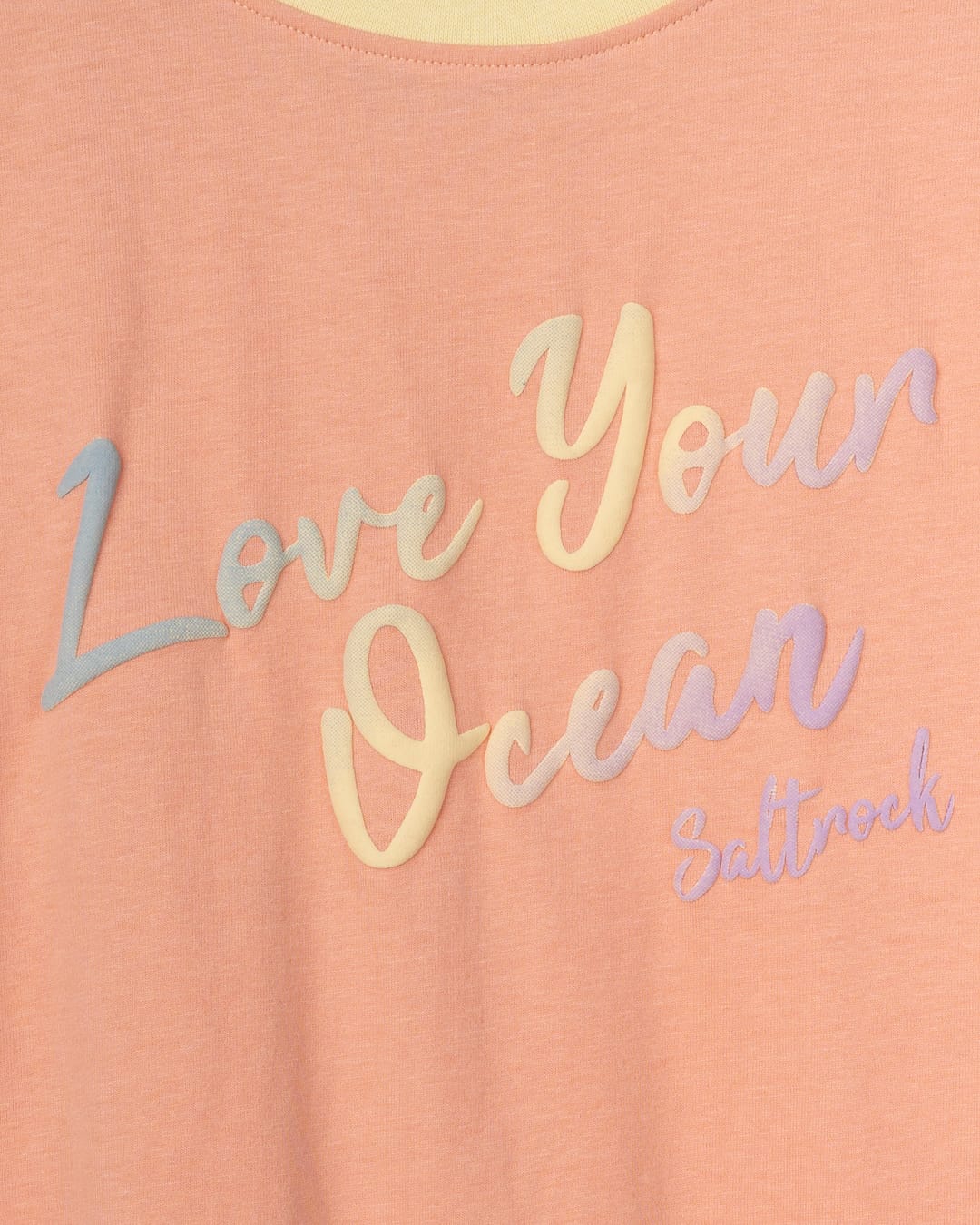 Rainbow Ocean Kids Short Sleeve T-Shirt in Light Pink