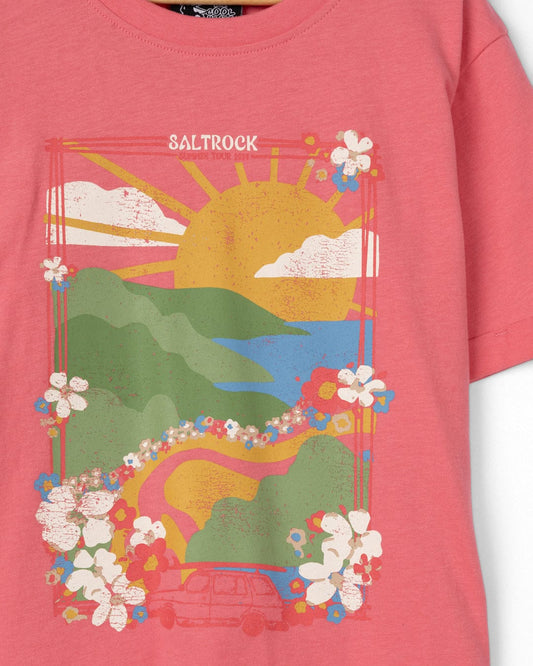 Highway - Girls Short Sleeve T-Shirt - Bright Pink