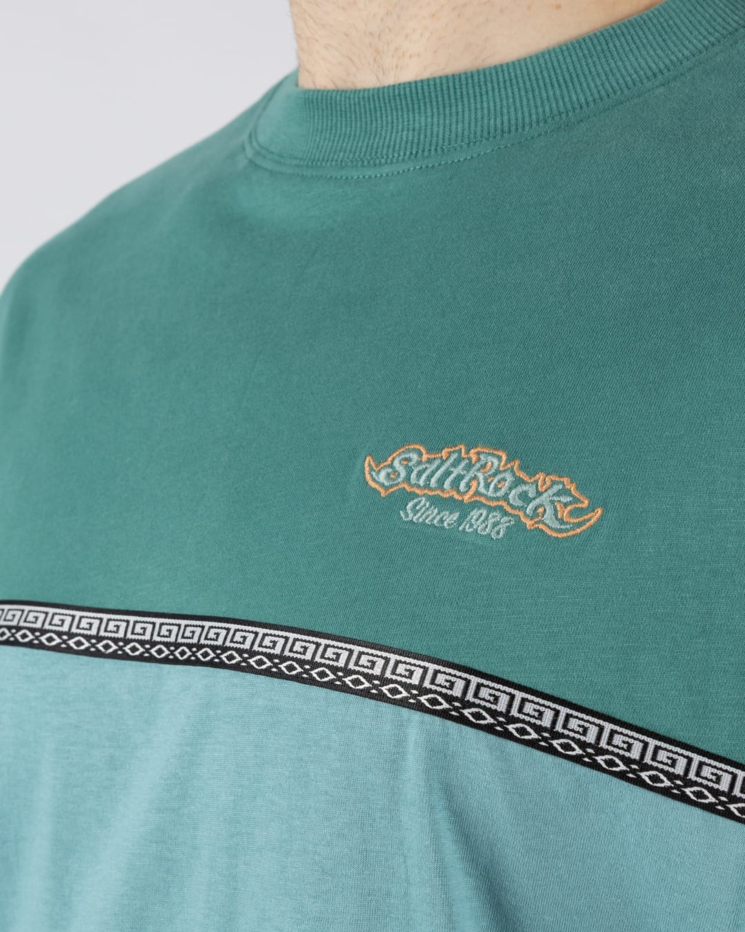 Heritage Logo Mens Short Sleeve T-Shirt in Teal