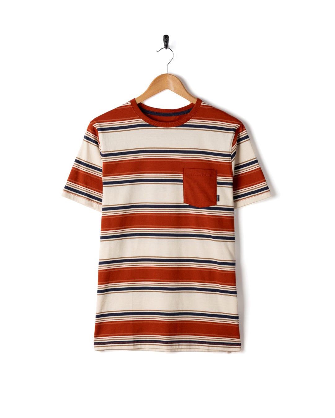 Race - Mens Striped T-Shirt - Orange