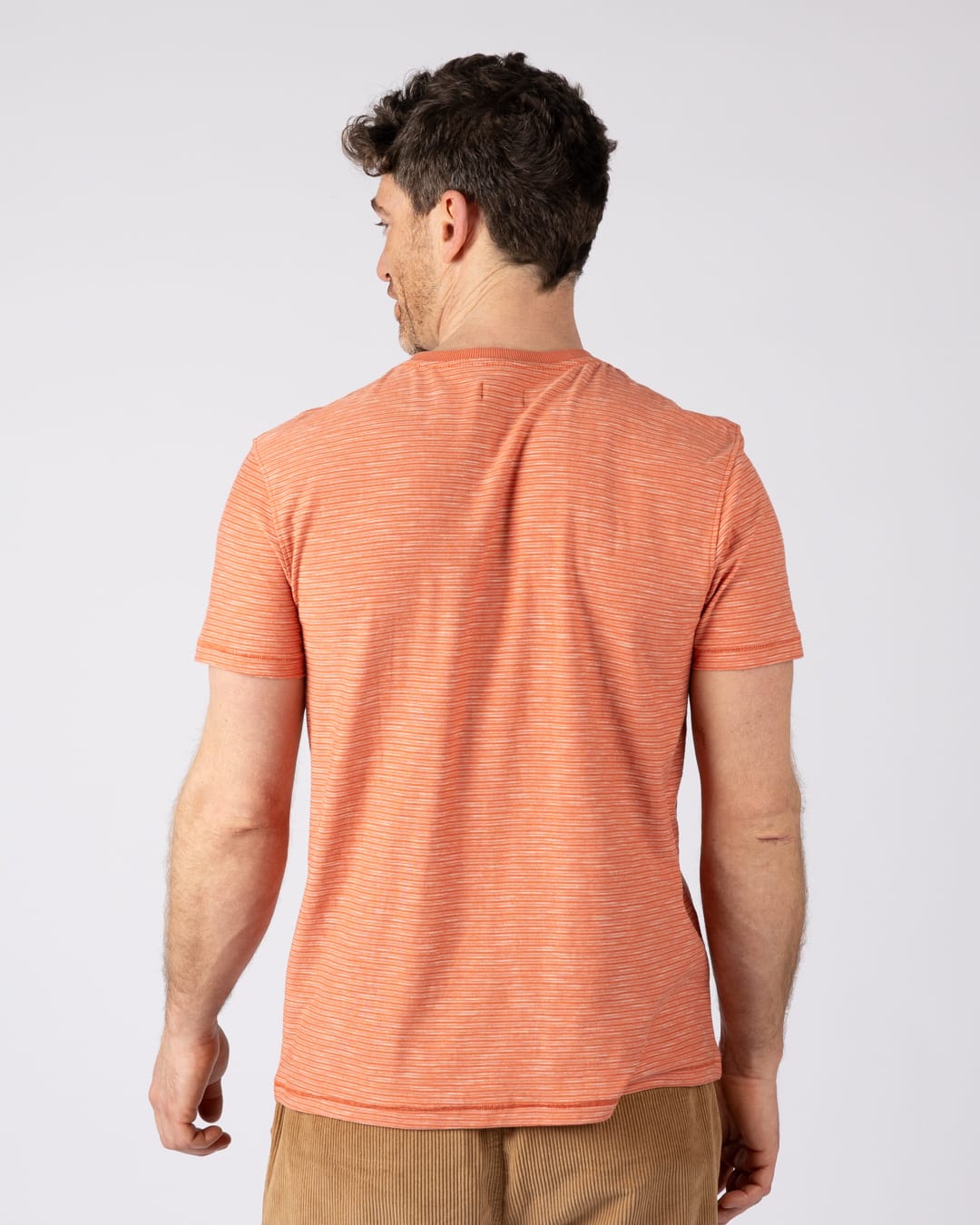 Mermaid Rise Mens Short Sleeve T-Shirt in Light Orange