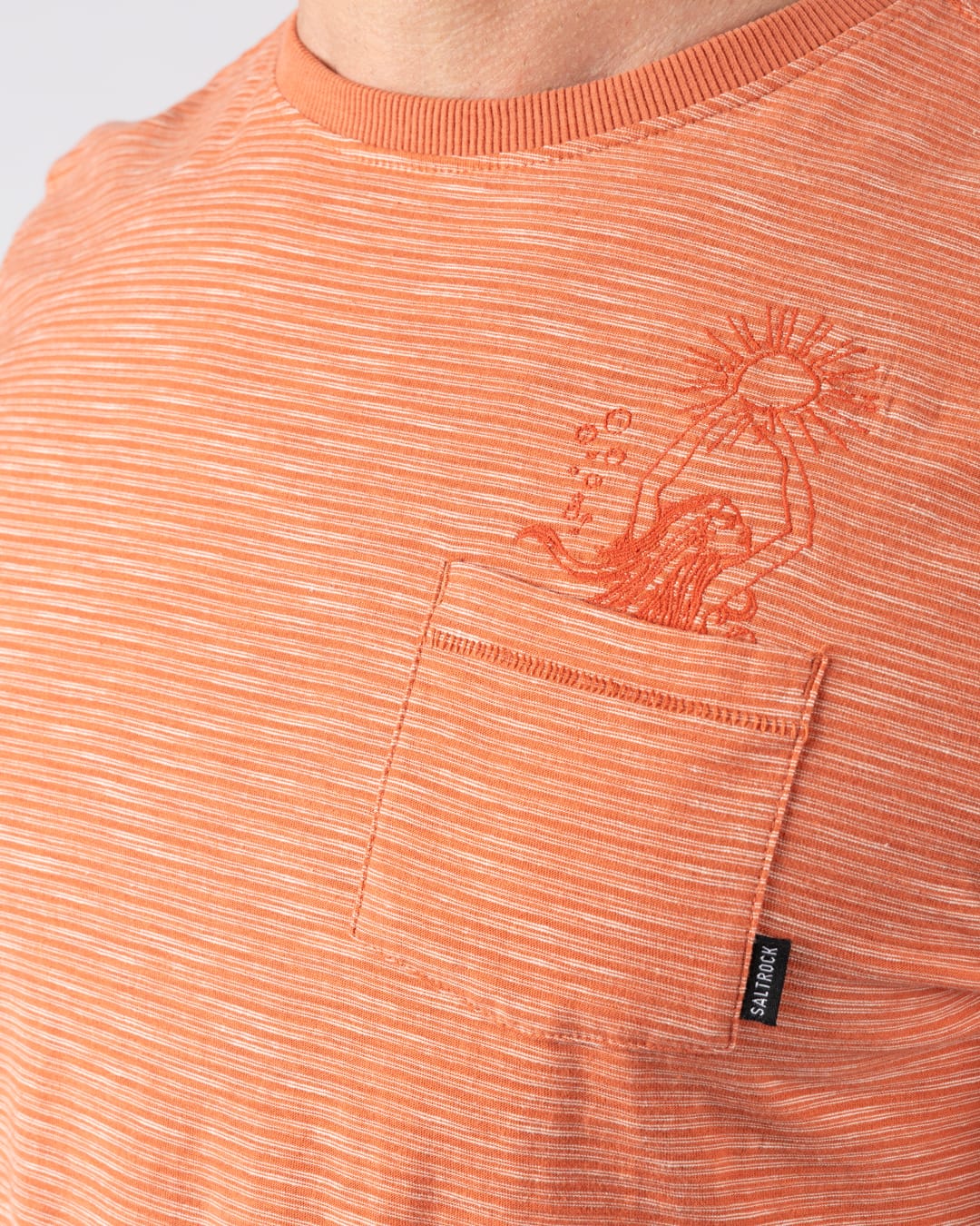 Mermaid Rise Mens Short Sleeve T-Shirt in Light Orange