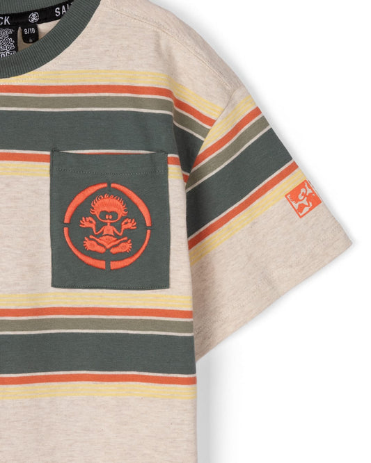 Race Kids Oversized T-Shirt in Green/White