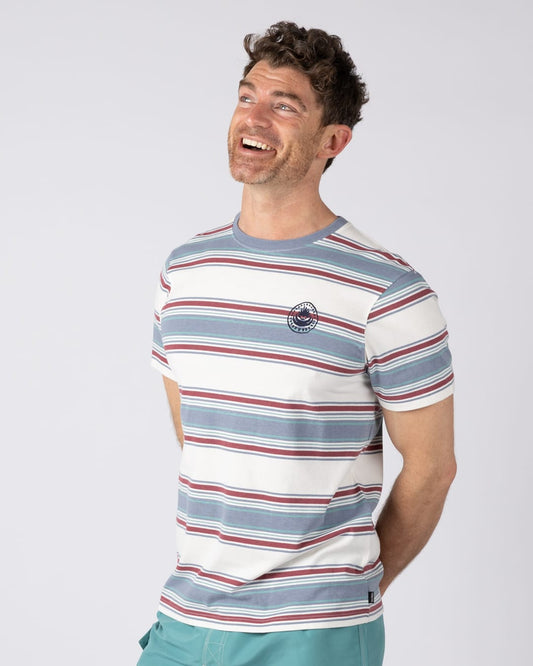 Race Heritage Mens Short Sleeve T-Shirt in Cream