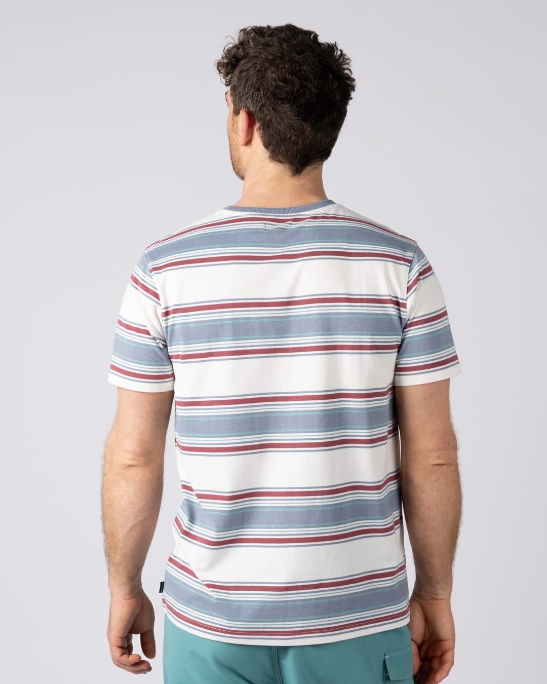 Race Heritage Mens Short Sleeve T-Shirt in Cream