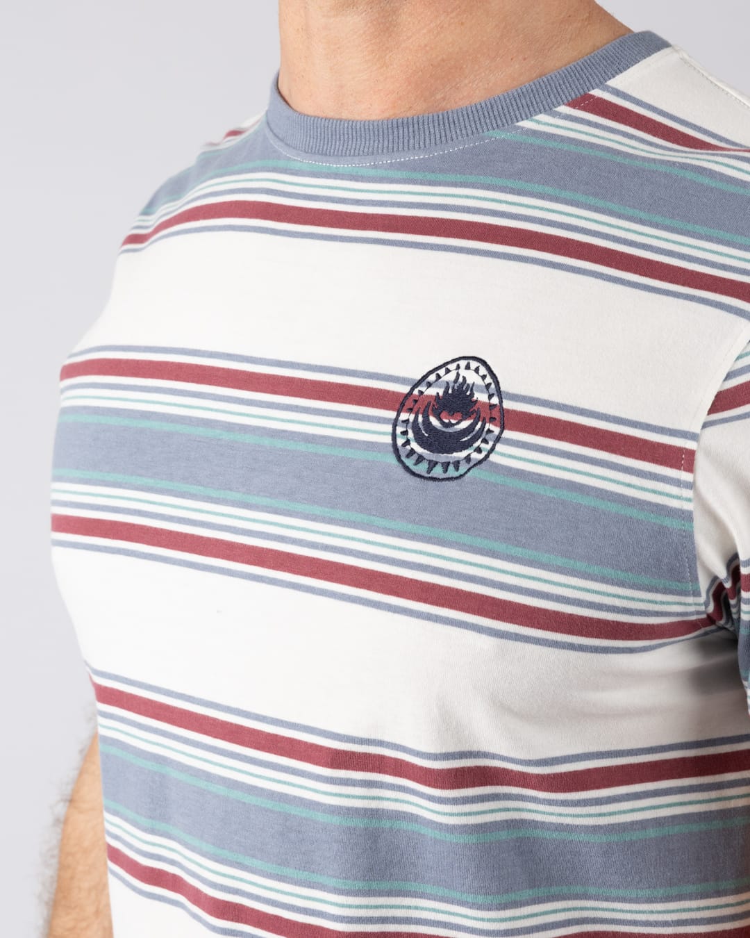 Race Heritage Mens Short Sleeve T-Shirt in Cream
