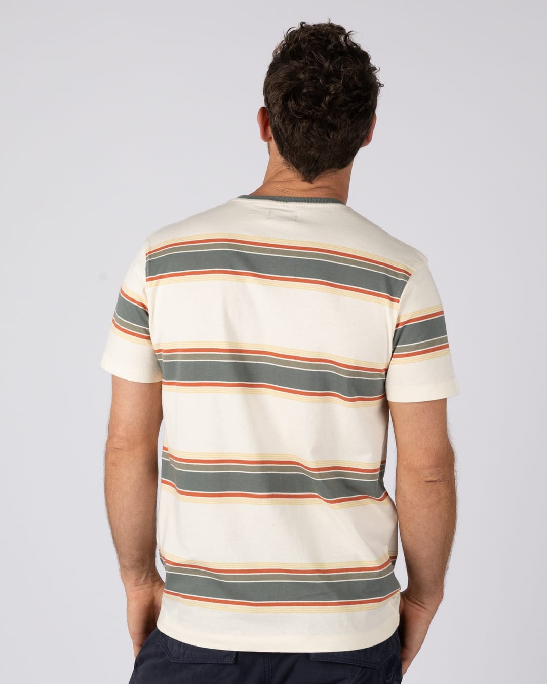Race Heritage Mens T-Shirt in in Cream/Green