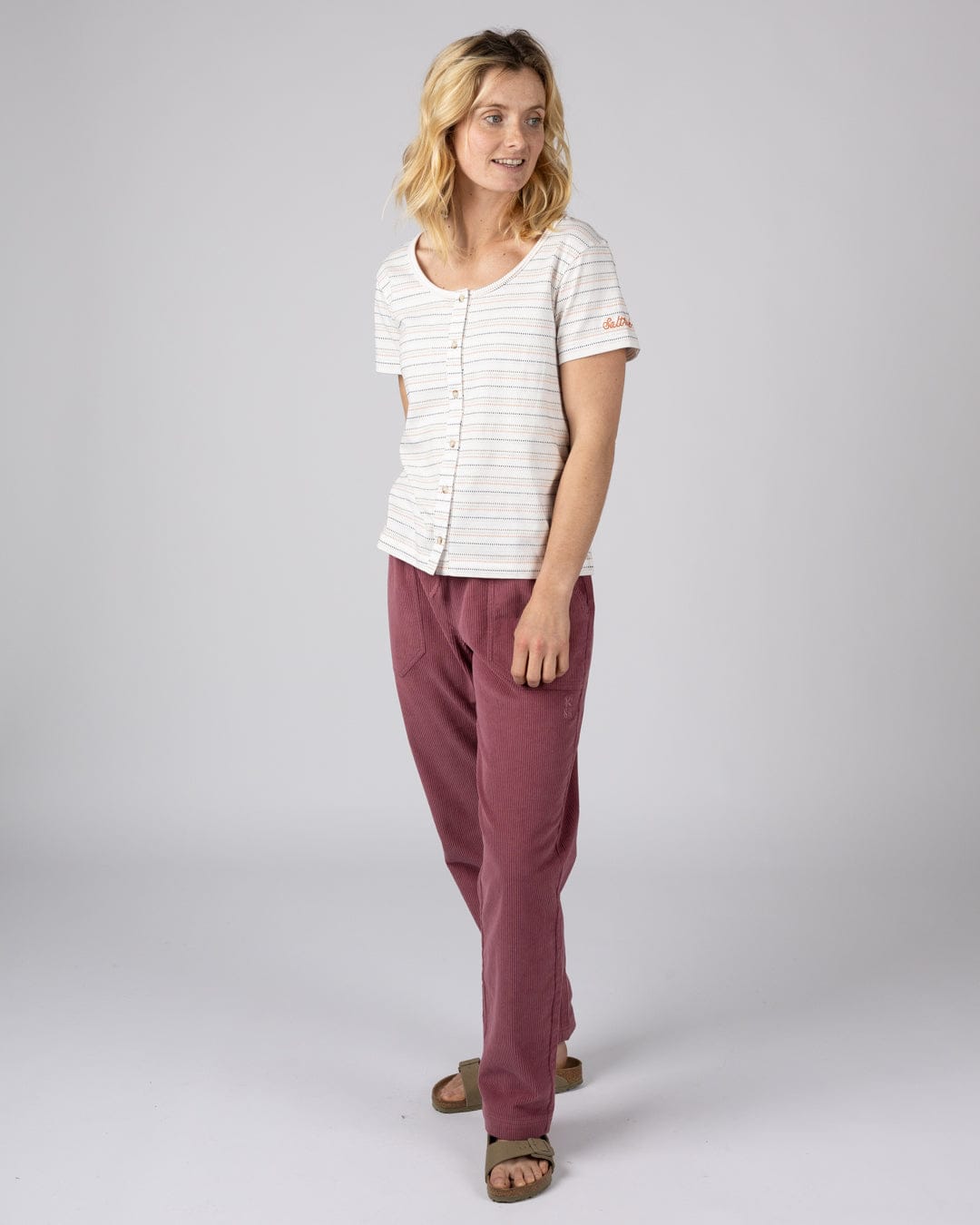 Jenn - Womens Short Sleeve T-Shirt - Cream