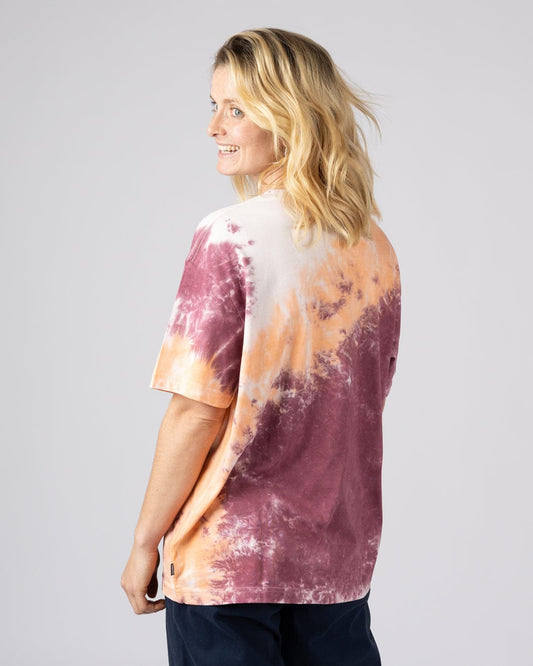 Make Magic Womens Oversized Tie Dye T-Shirt in Pink