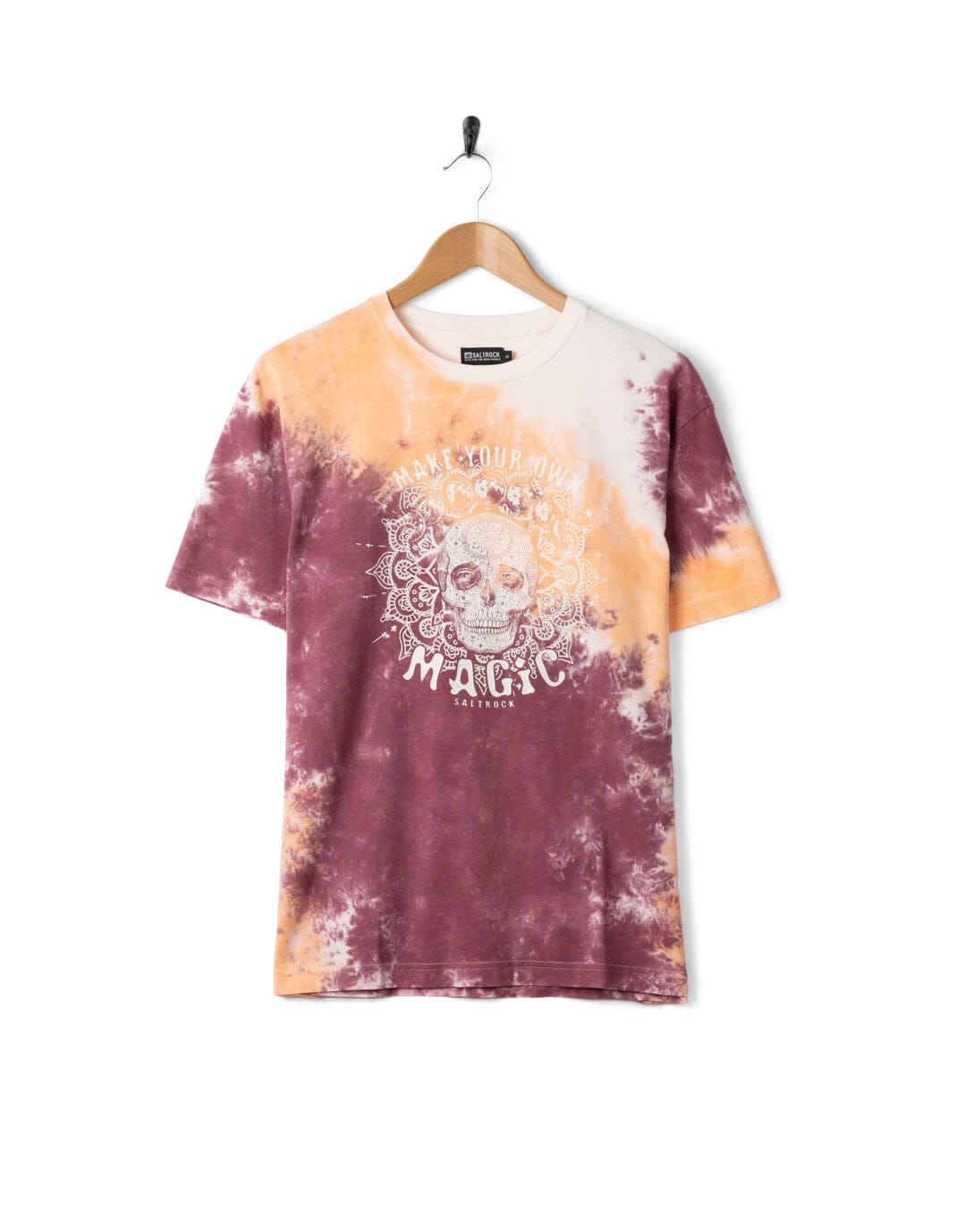 Make Magic Womens Oversized Tie Dye T-Shirt in Pink