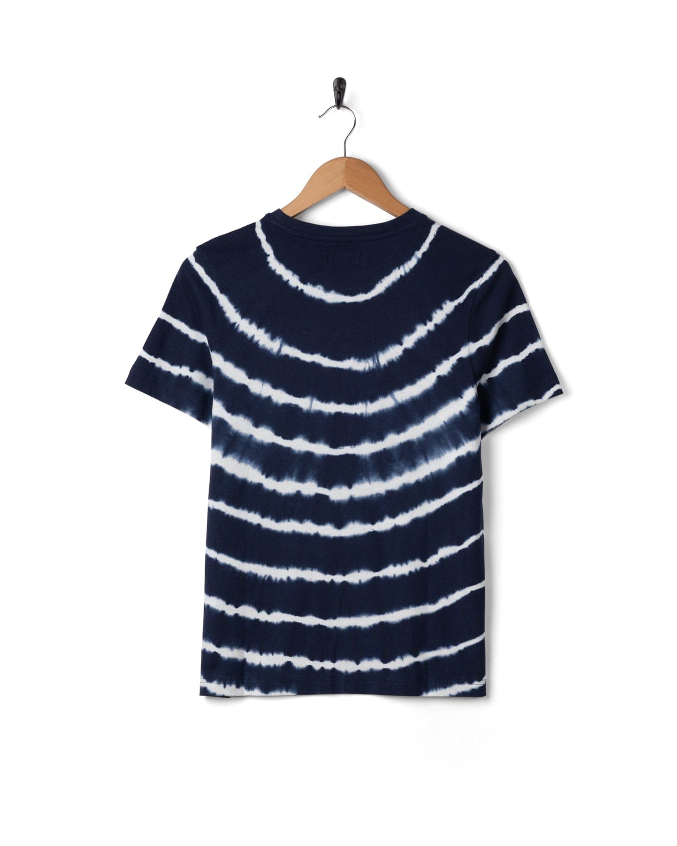 Love Your Ocean Womens Tie Dye Short Sleeve T-Shirt in Blue/White