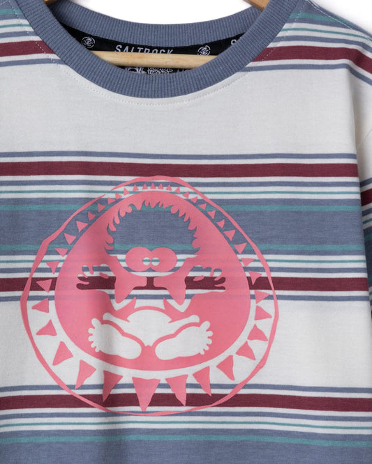 Origin Tok Stripe Kids Short Sleeve T-Shirt in Cream