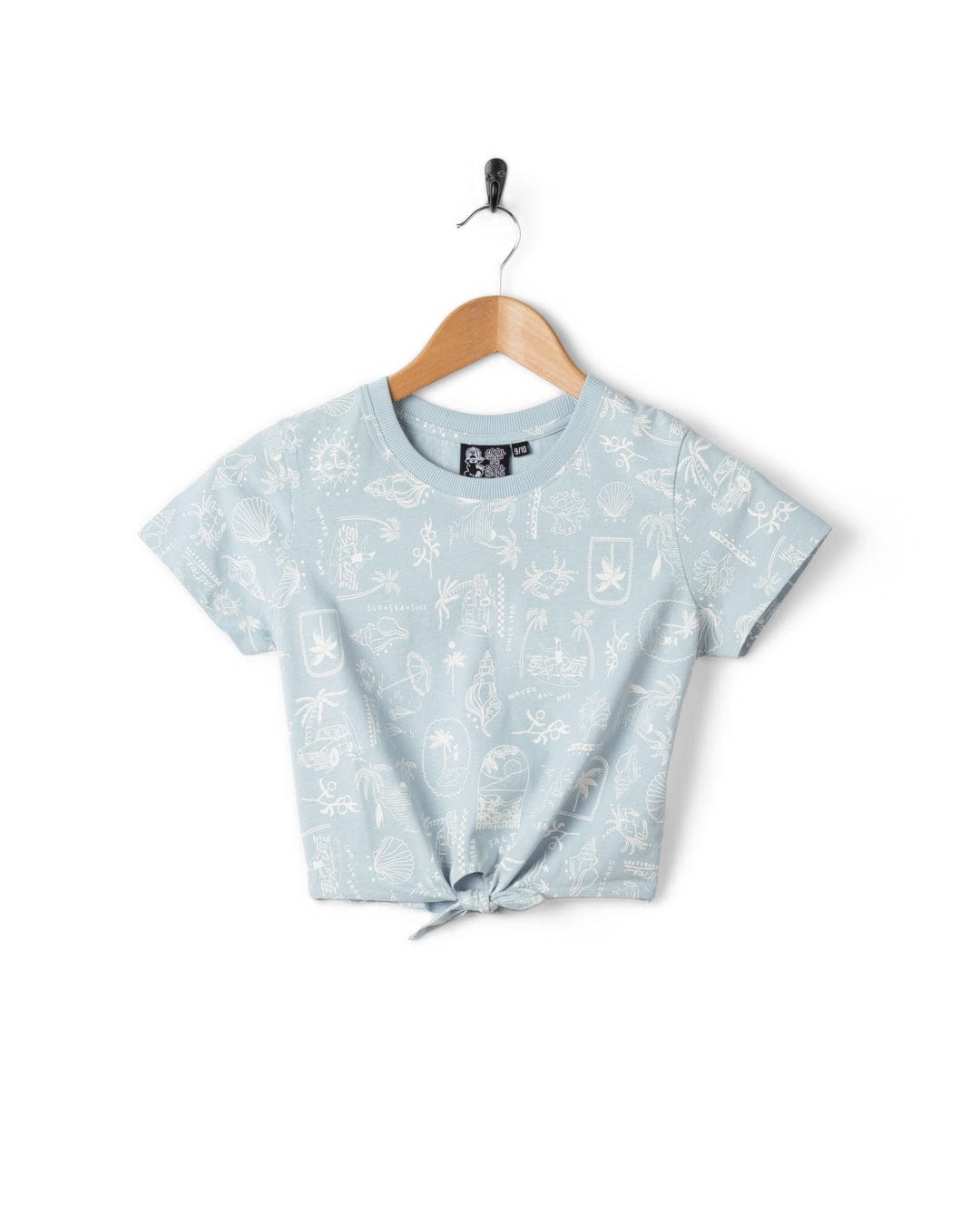 Island Life Kids Short Sleeve T-Shirt in Light Blue
