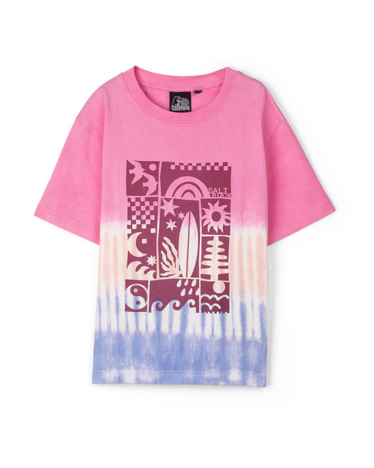 Mosaic Td - Oversized S/S Tee - PINK