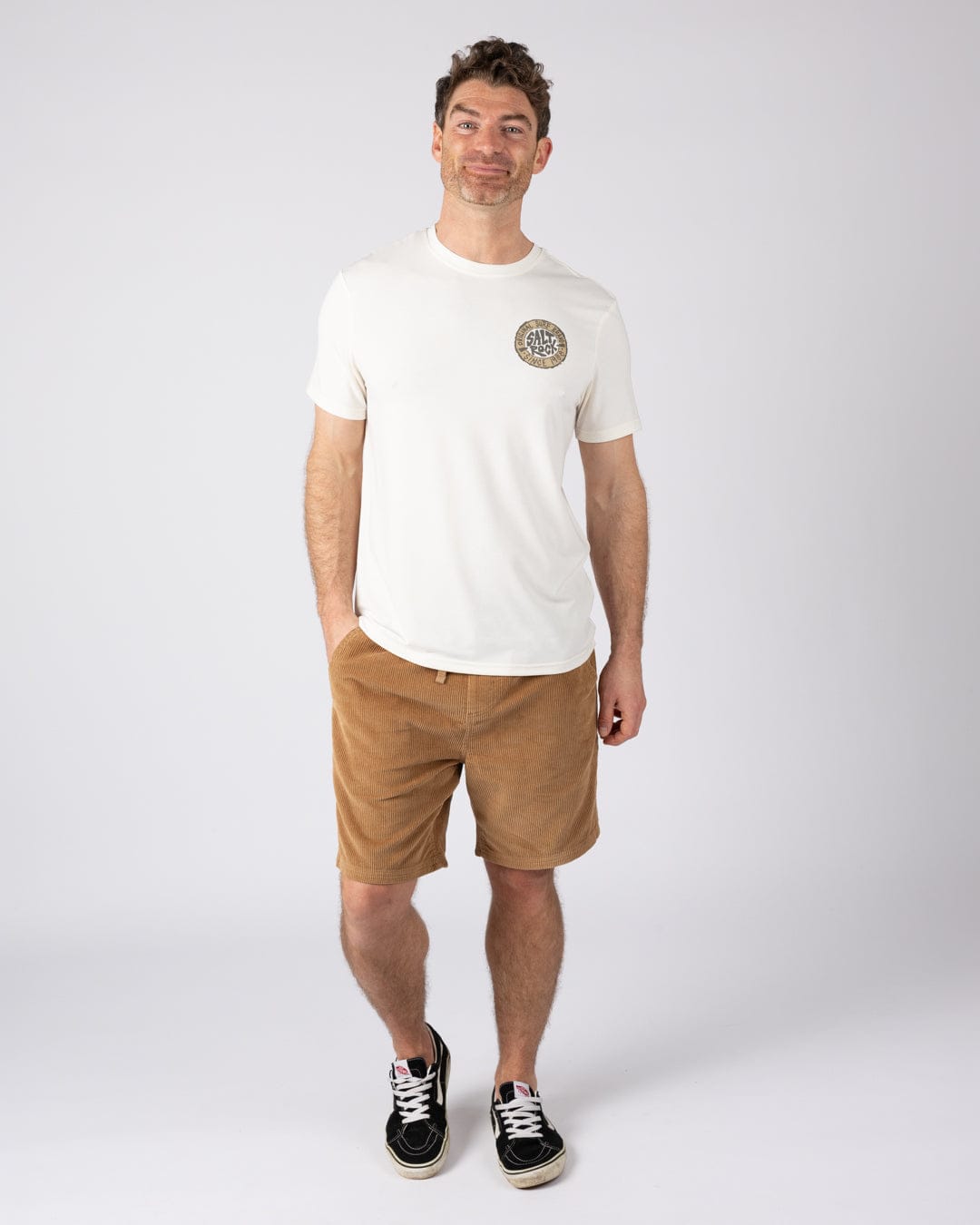 Original SR Hybrid - Mens Short Sleeve T-Shirt - Cream