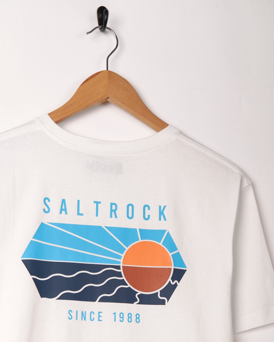 Vantage Colour - Mens Short Sleeve T-Shirt in White Saltrock with Saltrock branding.