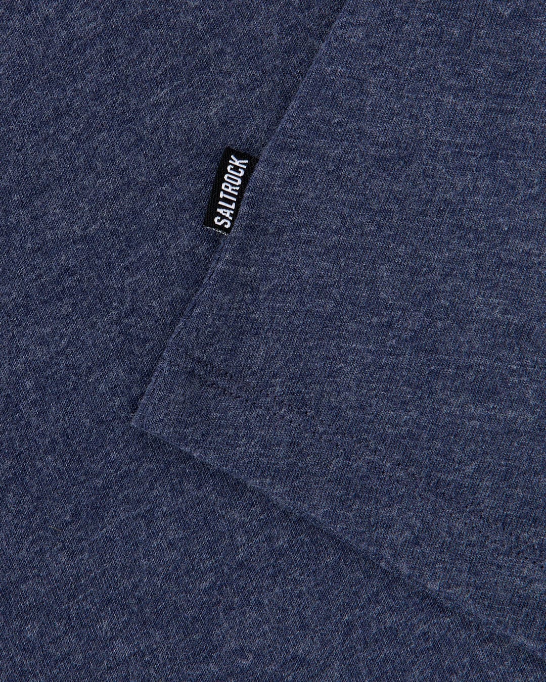 A close up of a Velator - Womens Short Sleeve T-Shirt - Blue Marl with Saltrock branding on the chest.