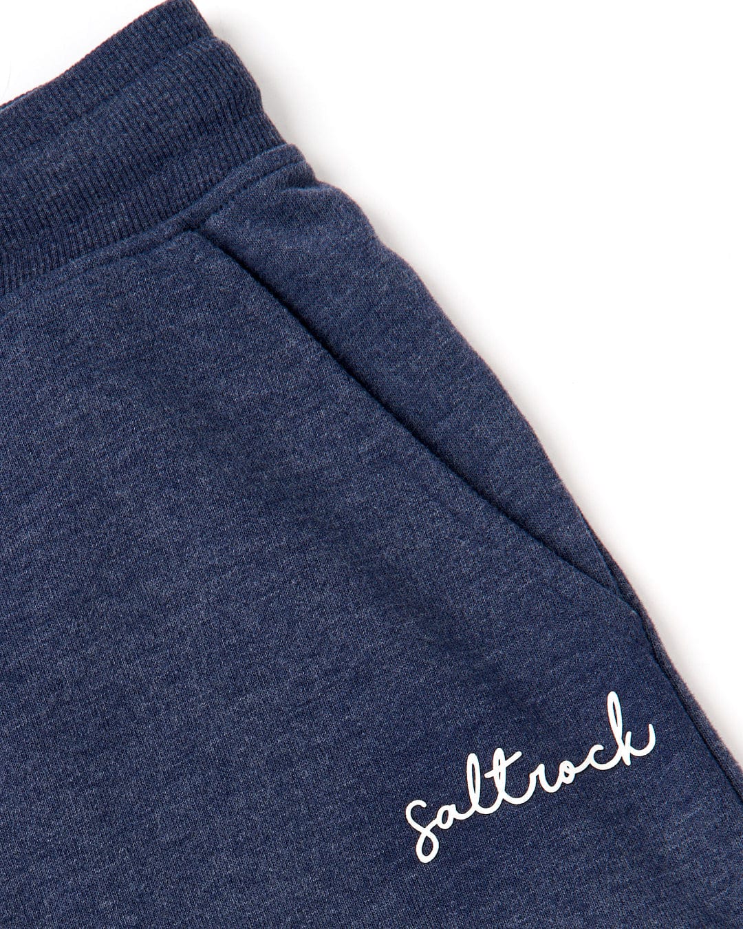 A Velator - Womens Sweat Short - Blue Marl with Saltrock branding.