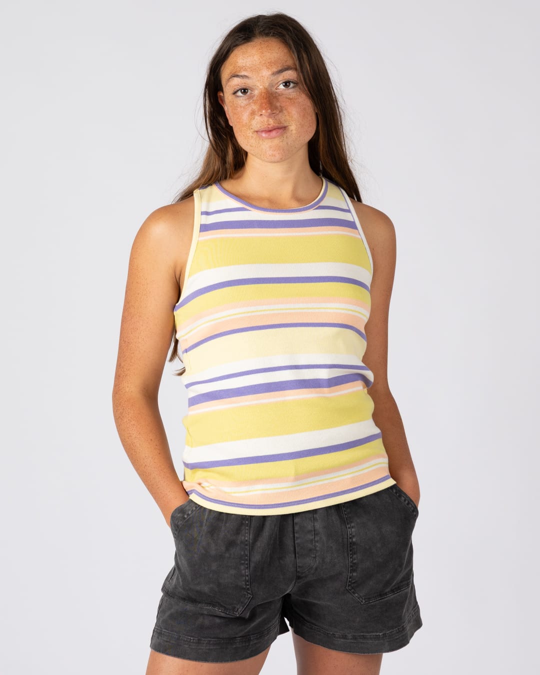 Kytto Rib Vest Women in Yellow