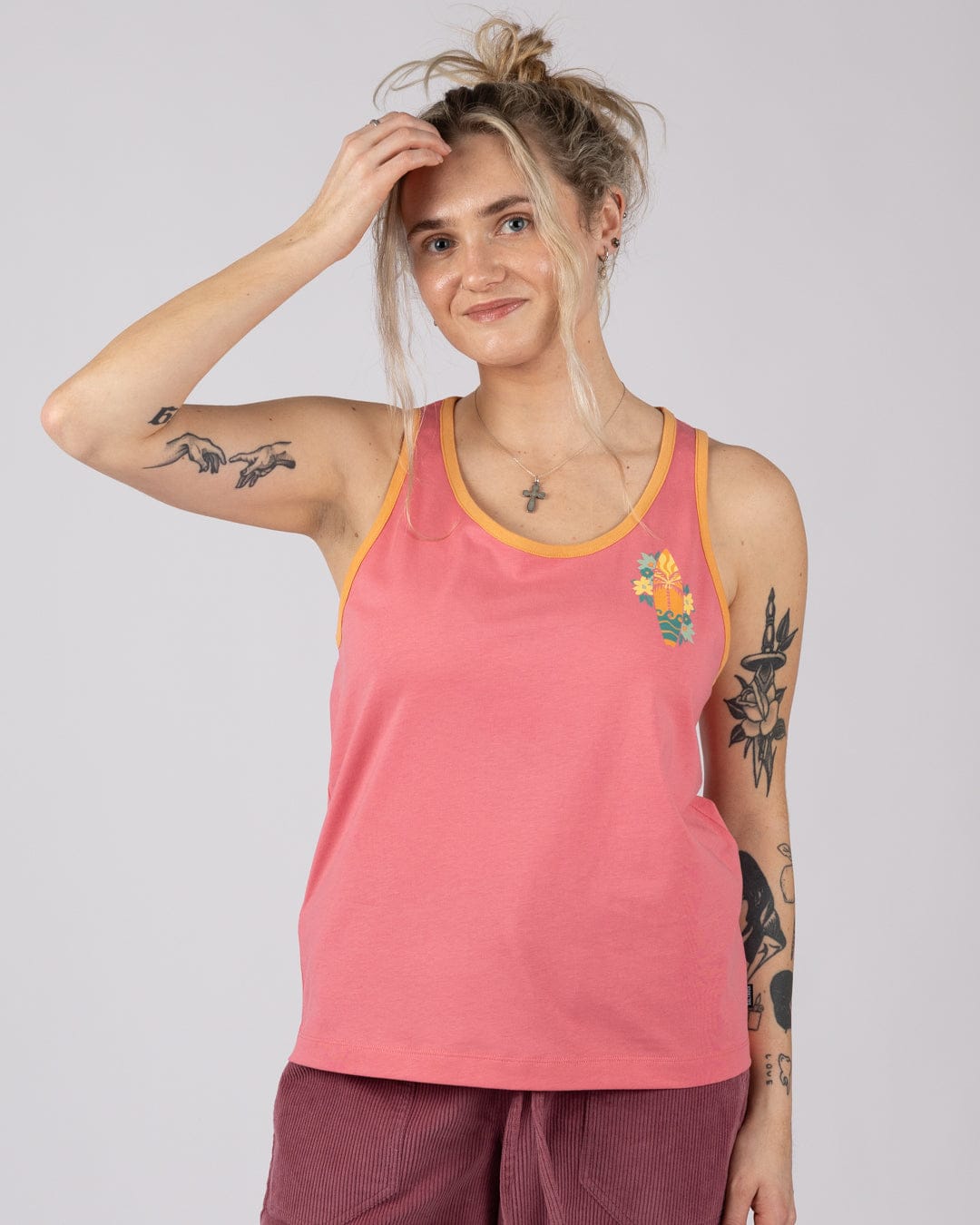 Sun Surfer Womens Vest in Bright Pink