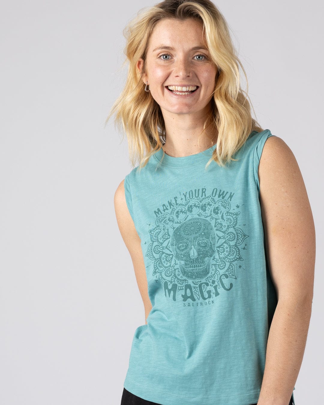 Make Magic - Womens Oversized Vest - Blue