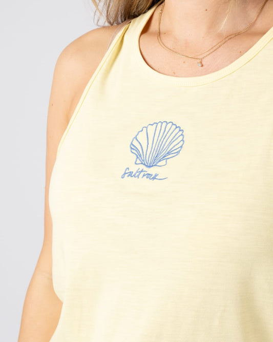 Calico Women Vest in Light Yellow