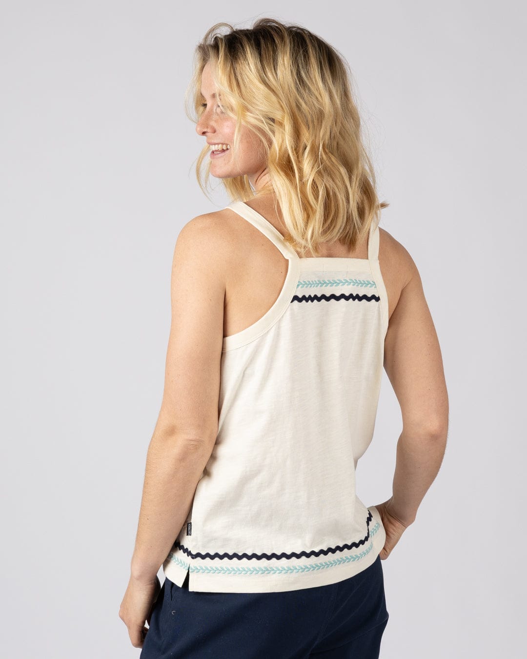 Talwyn - Womens Slub Vest - Cream