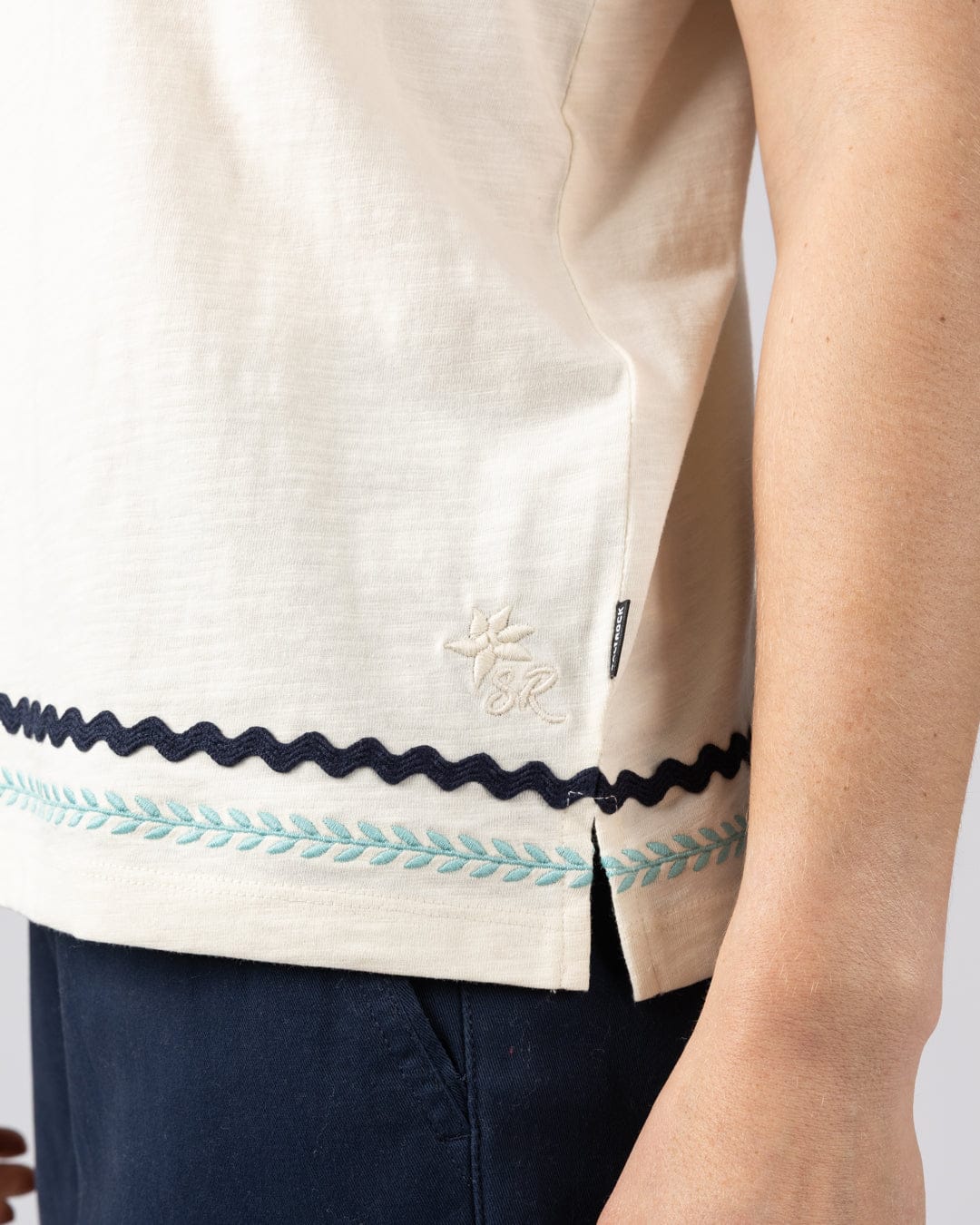 Talwyn Womens Slub Vest in Cream