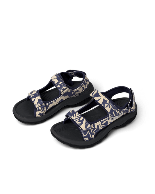 Walkabout Balance - Womens Floral Hiking Sandal - Blue