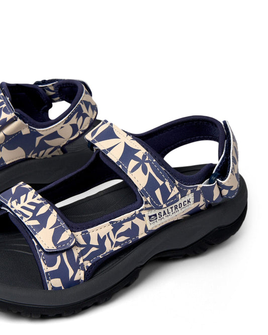 Walkabout Balance - Womens Floral Hiking Sandal - Blue