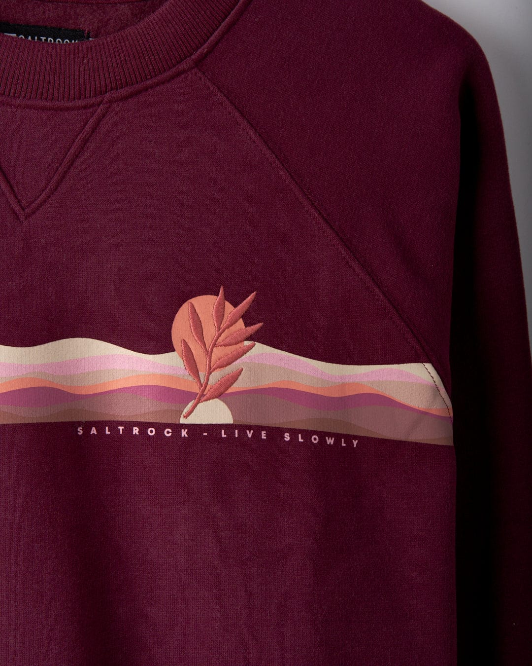 Wavey Stripe Womens Recycled Sweat in Purple