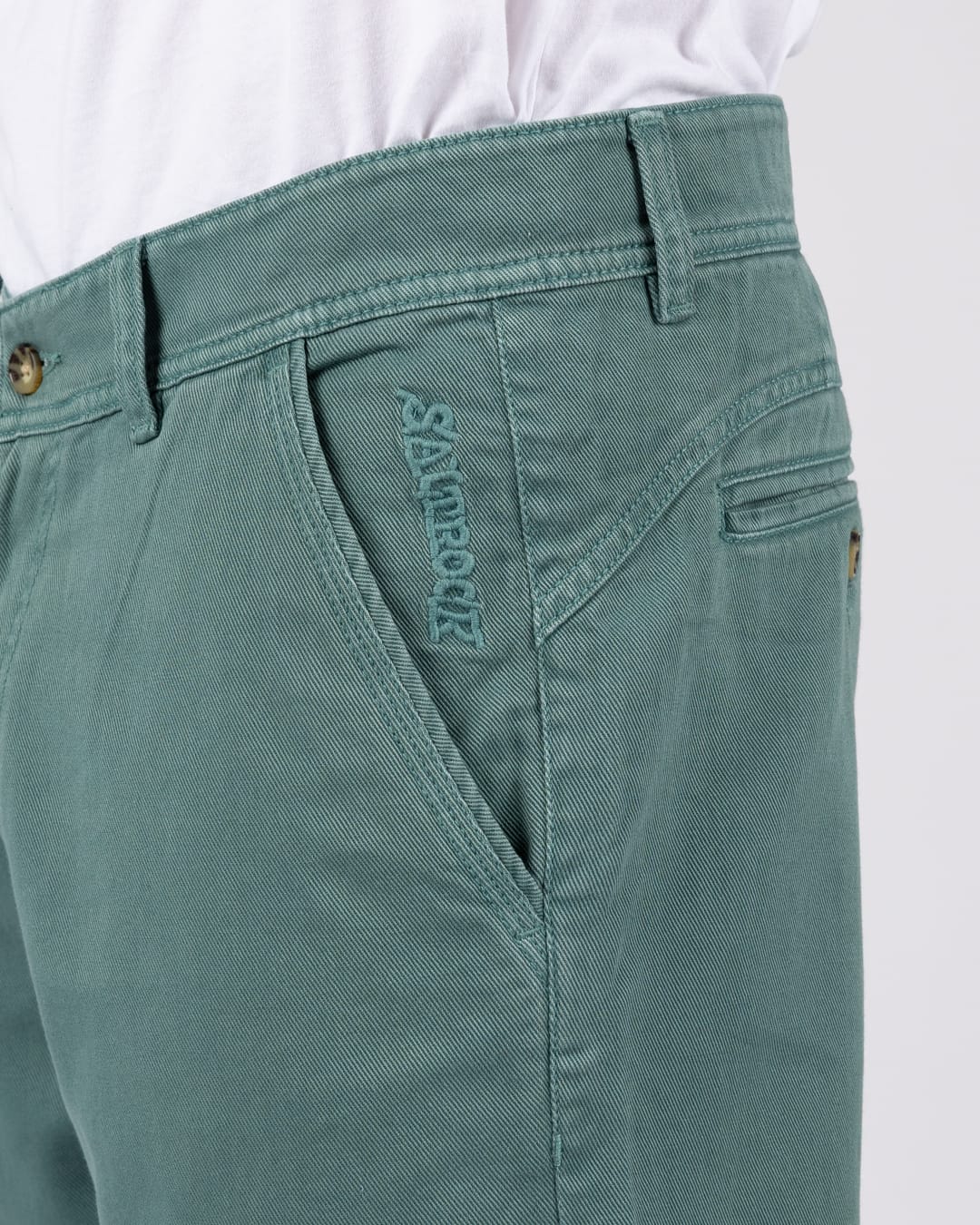 Conan Mens Chino Short in Dark Green