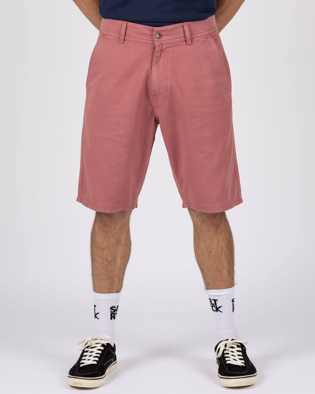Conan Mens Chino Short in Dark Pink
