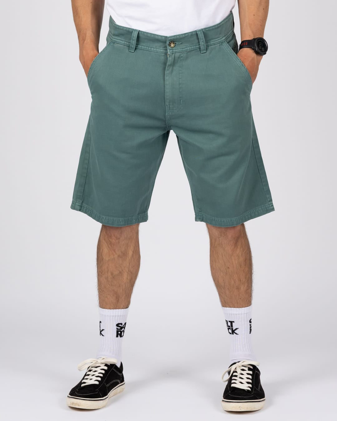 Conan Mens Chino Short in Dark Green