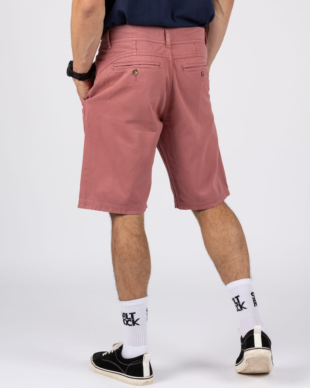 Conan Mens Chino Short in Dark Pink