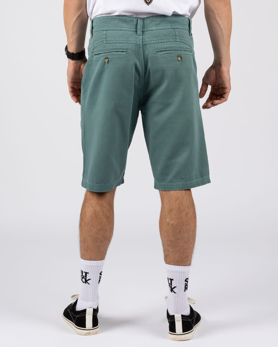 Conan Mens Chino Short in Dark Green