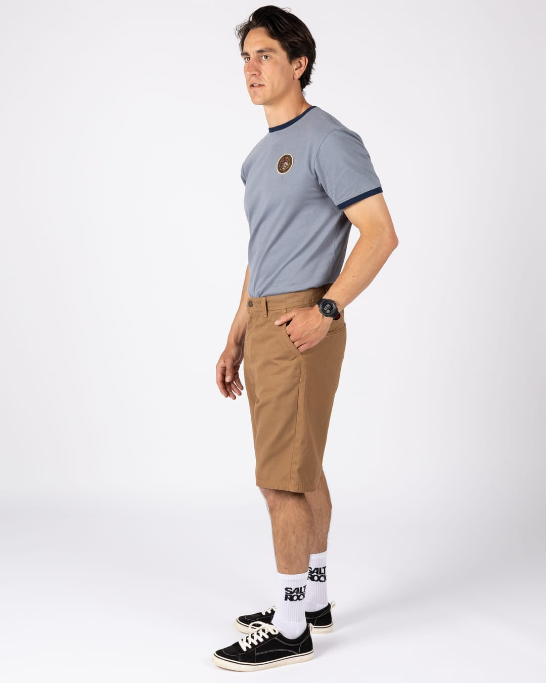 Conan Mens Chino Short in Brown
