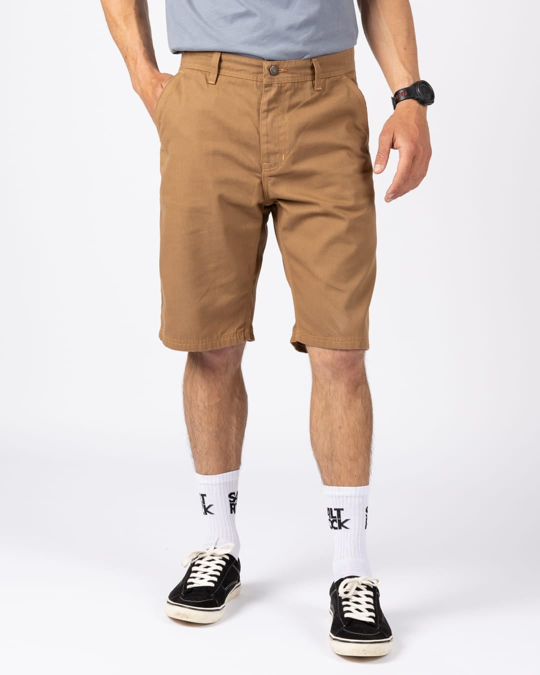 Conan Mens Chino Short in Brown