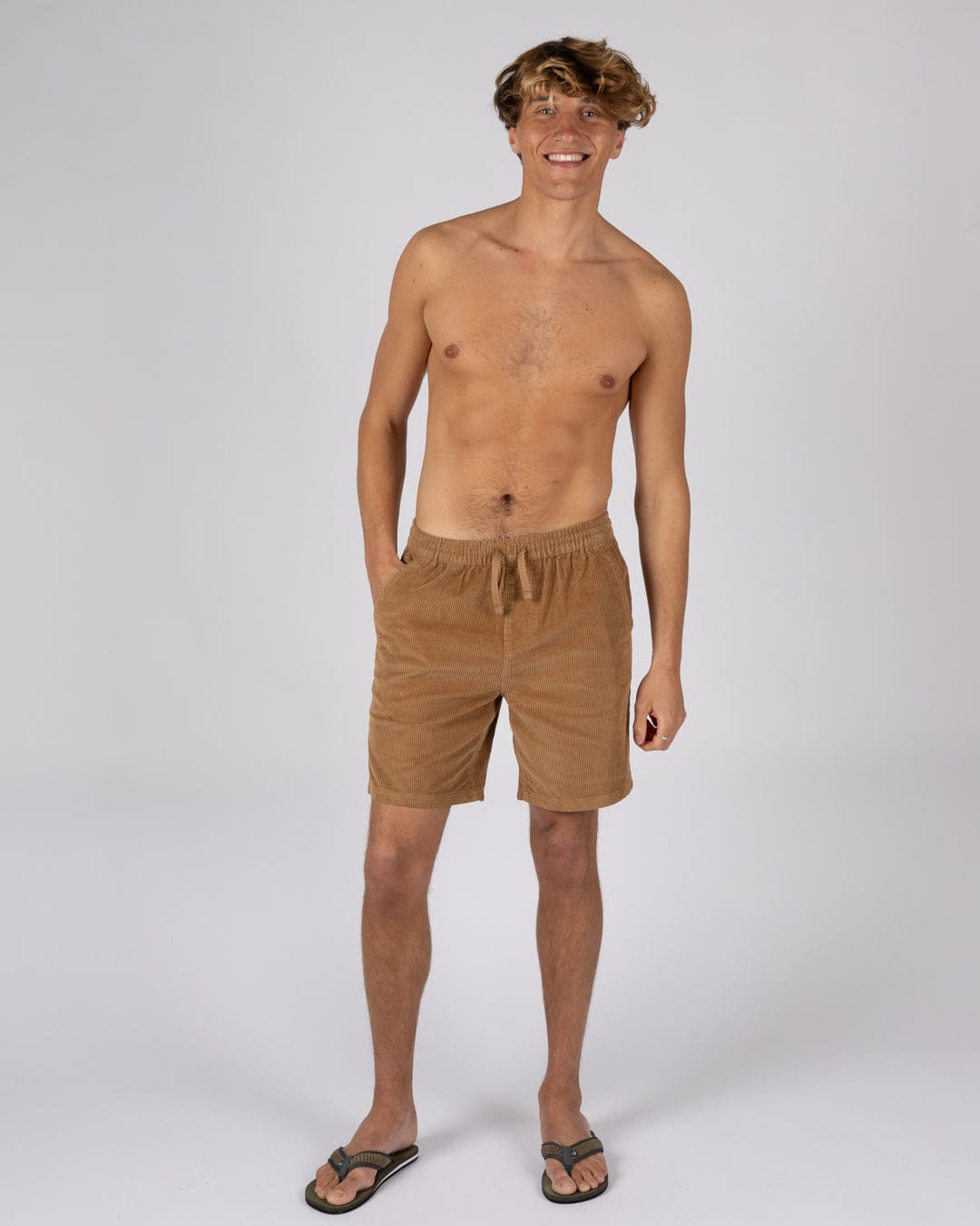 Meddon - Mens Corduroy Shorts - Brown