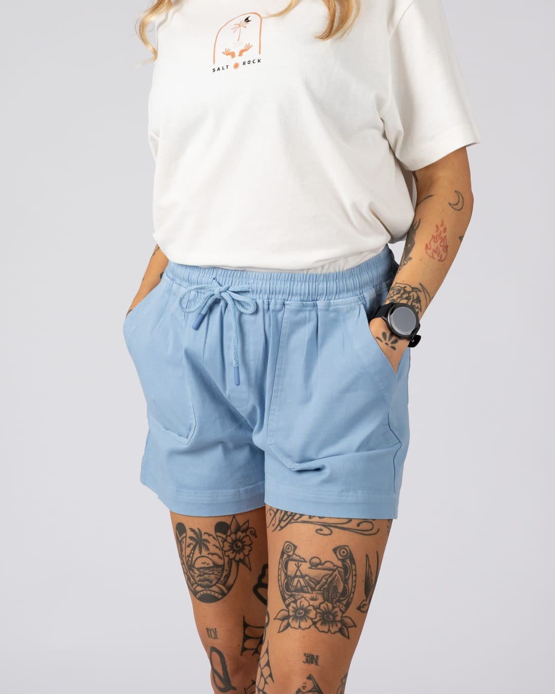 Santano Womens Short in Light Blue