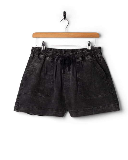 Santano Womens Short in Washed Black