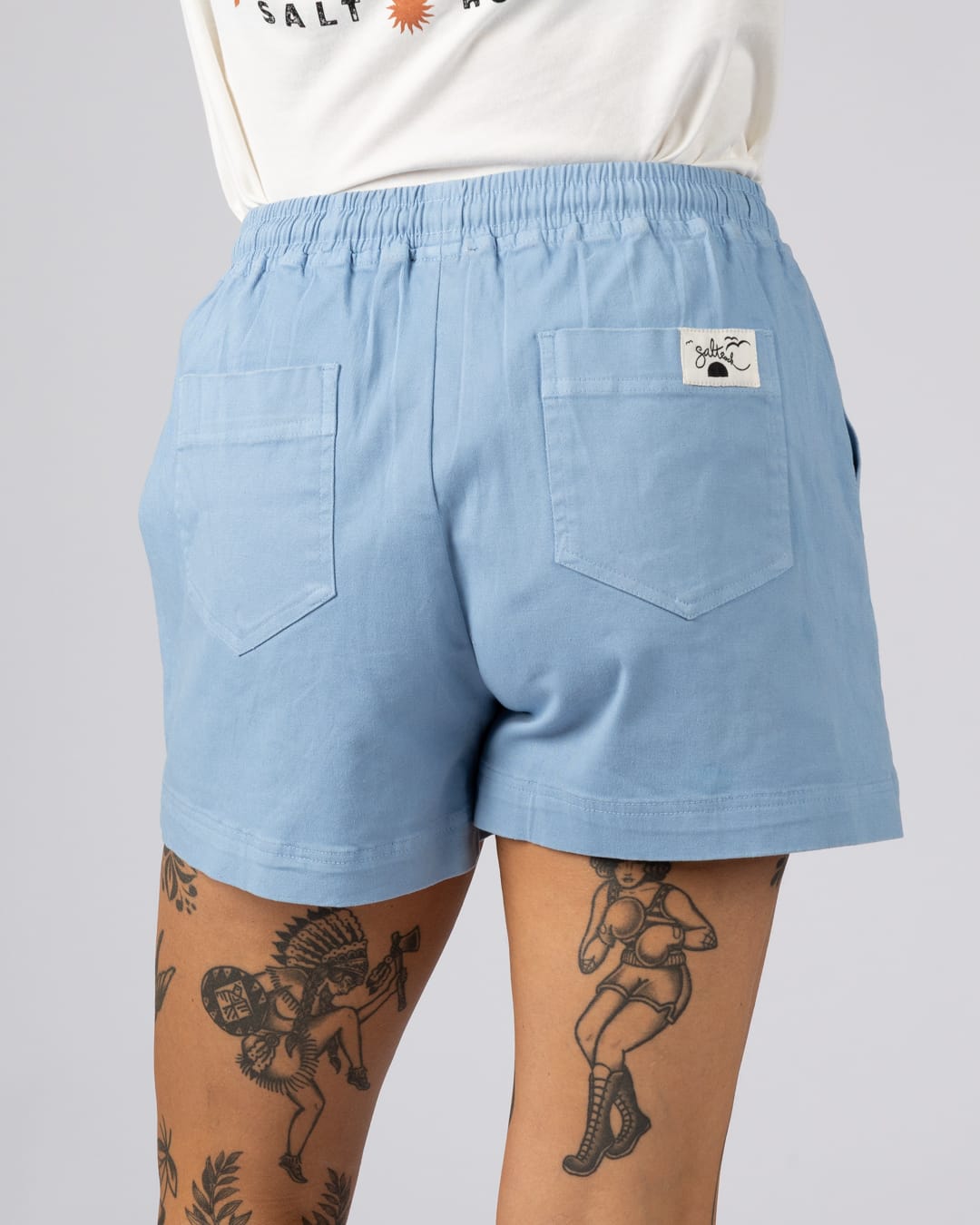 Santano Womens Short in Light Blue