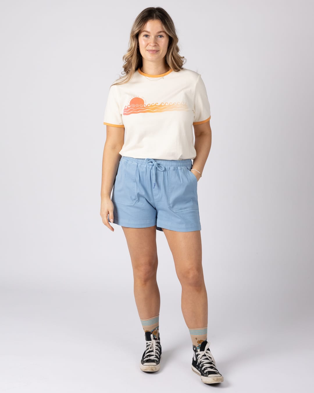 Santano Womens Short in Light Blue