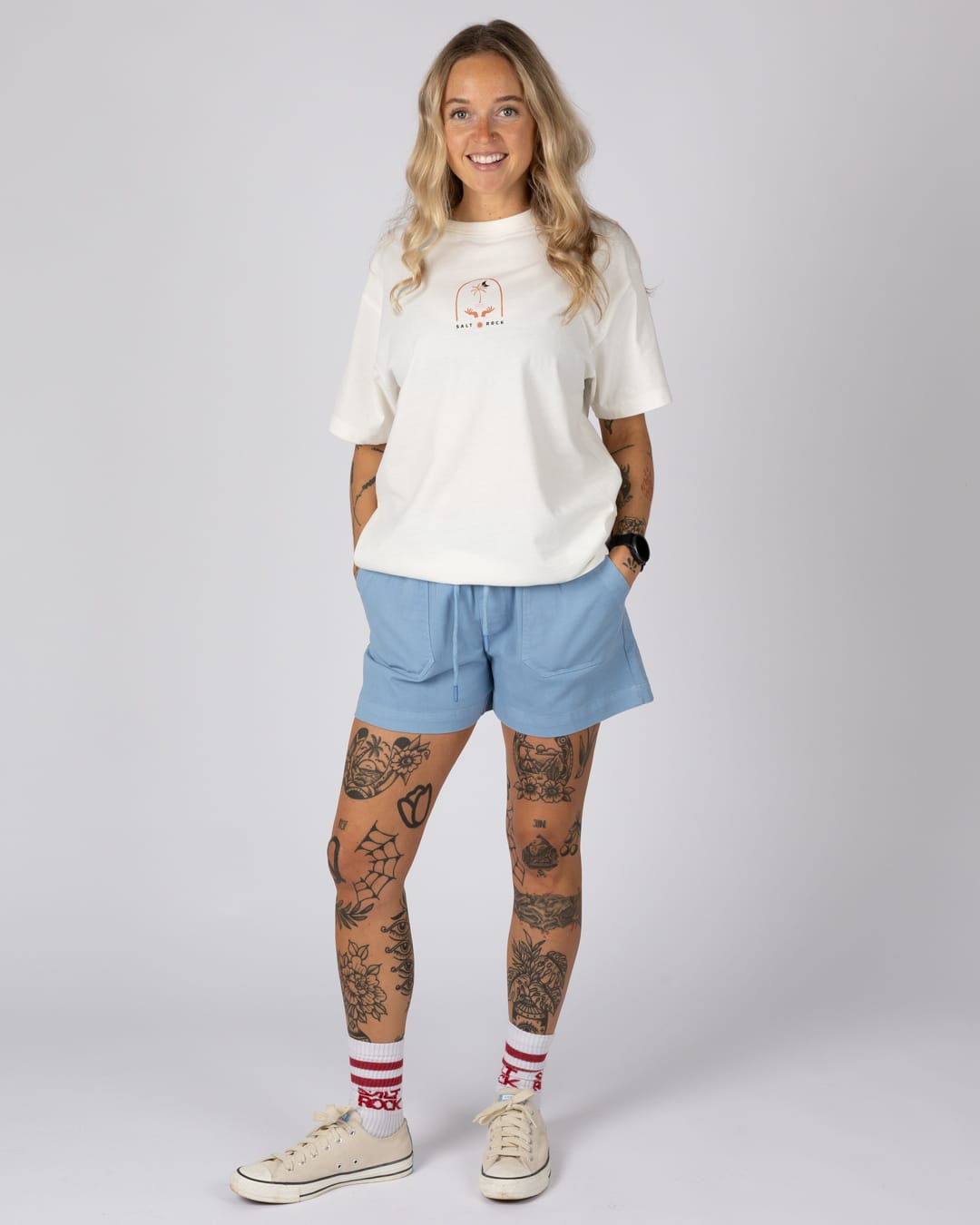 Santano Womens Short in Light Blue