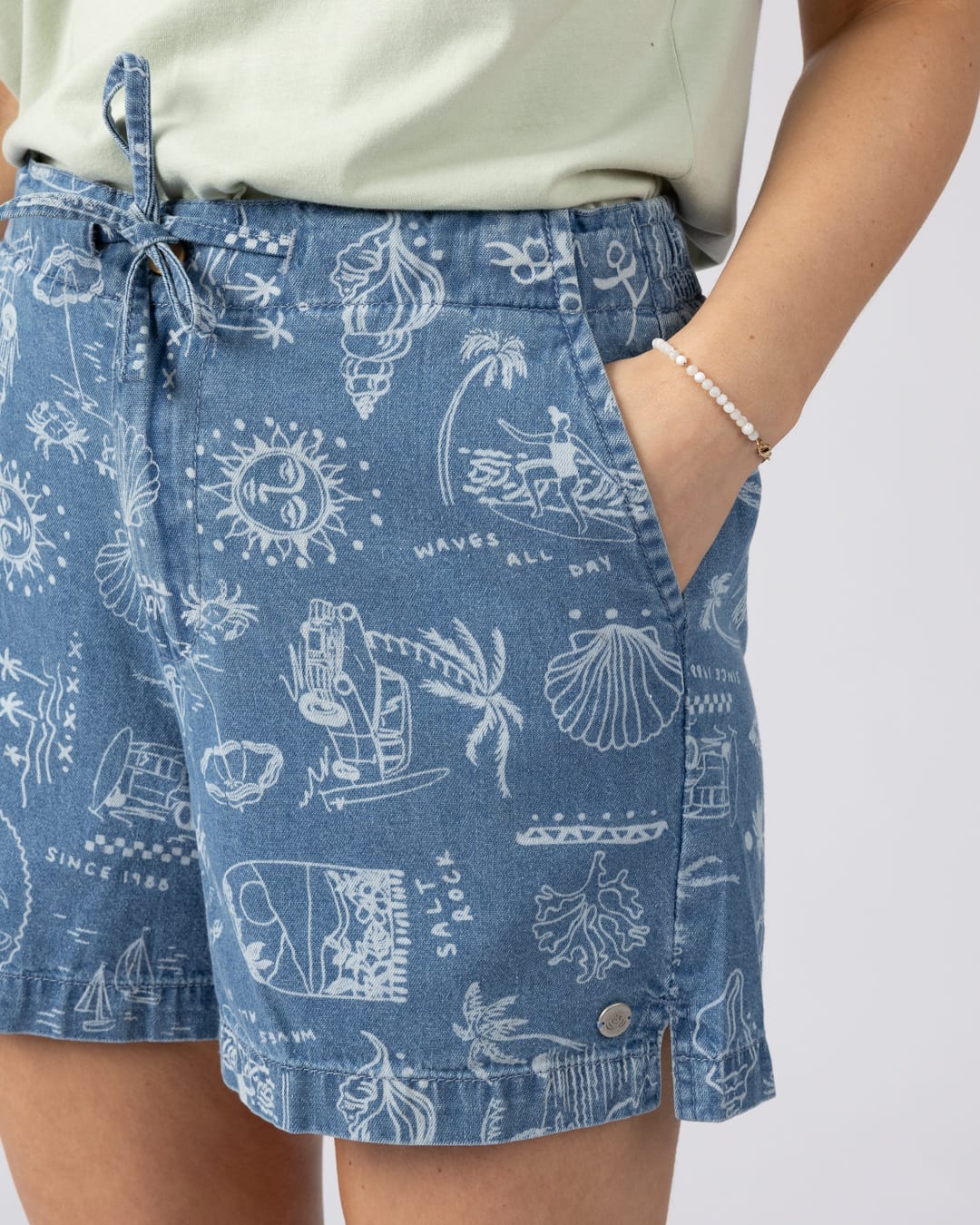 Island Life Denim Short in Blue